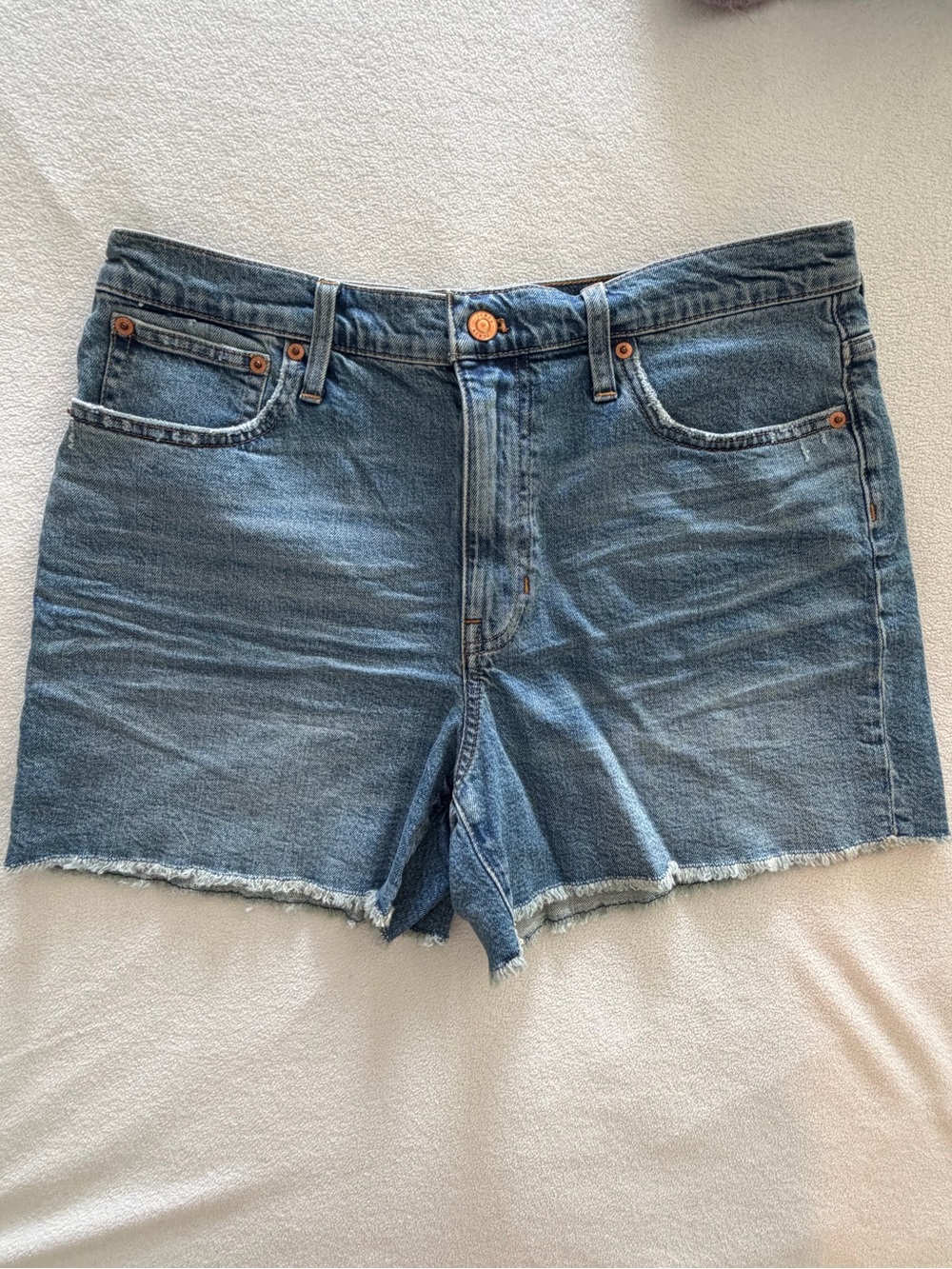 J. Crew Light Blue Frayed Hem Denim Cutoff Shorts